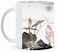 Giftex 11Oz White Mug, Traditional Chinese Ink Painting