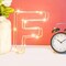 Golden Letter F Glowing with LED Lights 25cm