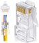 CAT6 EZ-RJ45 Modular RJ45 Connectors - 100 Pack Open type connectors