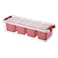 Qlux Divided Storage Box With Clips Lid 3.5L Red/Clear
