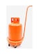 حامل أسطوانة غاز بعجلات برتقالي 35سم