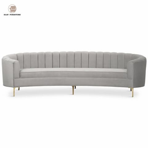 Modern high quality velvet with stainless steel steel legs living room sofa wedding and event sofa