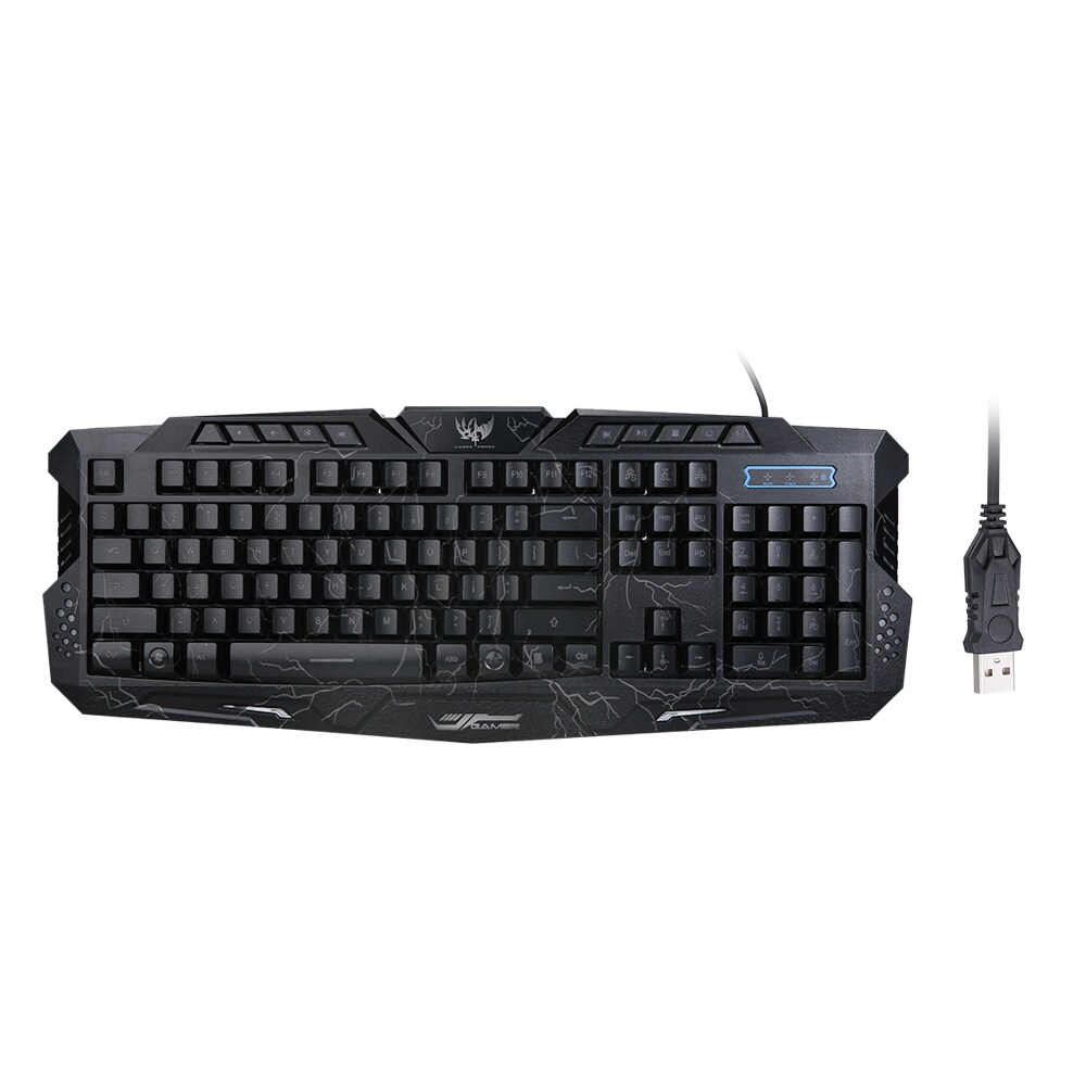 Buy Generic-Gaming Keyboard Laser Carving Characters Keyboard Wired ...