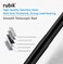 Rubik Shower Curtain Rod Adjustable 110-200cm Thick &amp; Extendable 25mm Telescopic Length Tension Bar Painted Surface No Drill Type for Bathroom Shower Bathtub Cabinet (Black, 110cm to 200cm)