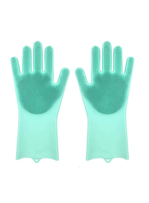 Buy Generic Dish Washing Gloves Green 13.5x6inch in UAE