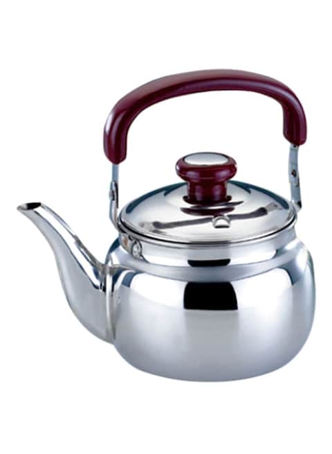 ROYALFORD Stove Top Tea Kettle Silver/Maroon 0.75L