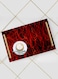 Lowha Decorative Acrylic Serving Tray With Gold Metal Handles And Scribble Design 20x30 cm