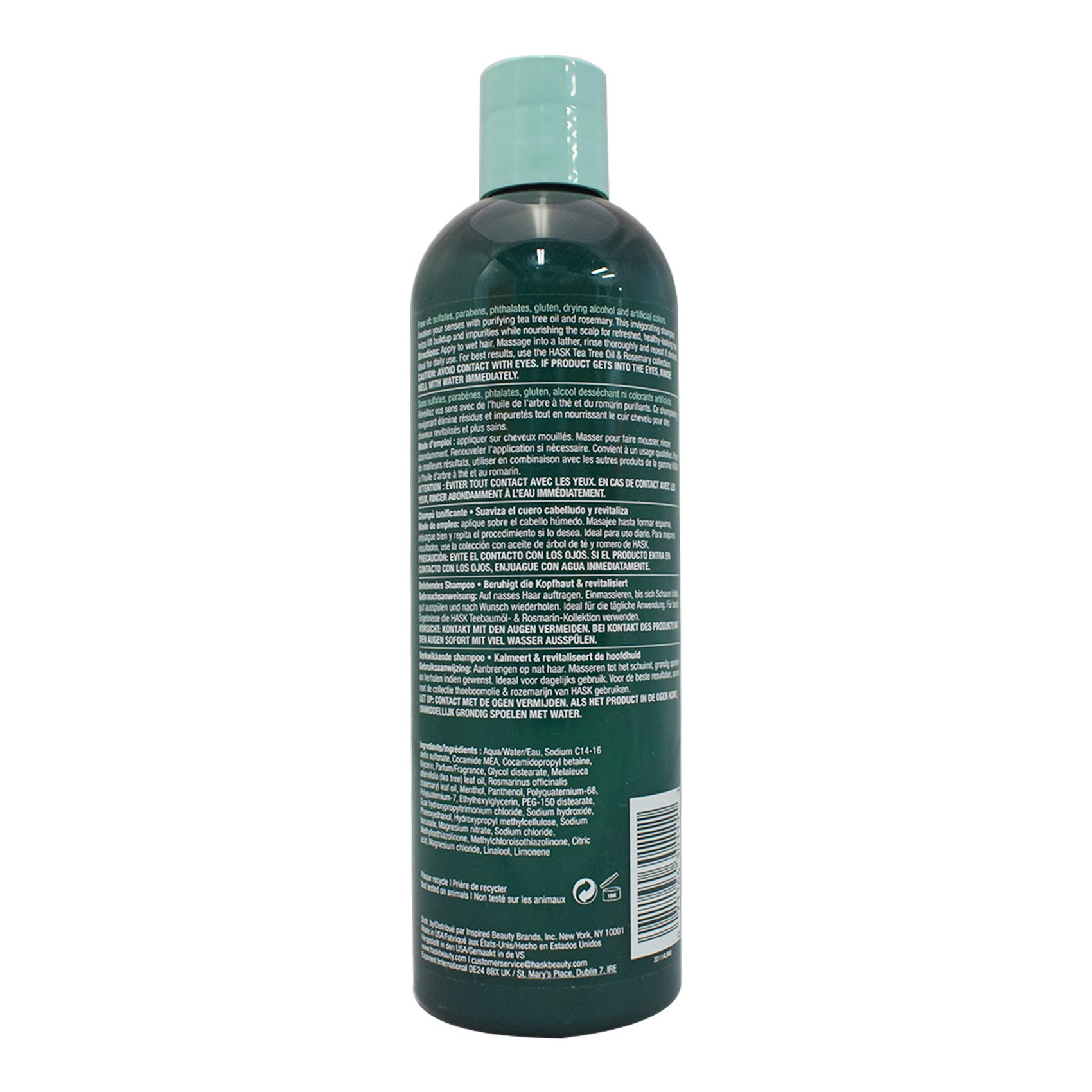 Hask Tea Tree Oil And Rosemary Invigorating Shampoo Green 355ml