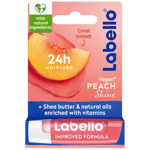 Labello 24-Hour Melt-in Moisture Peach Shine Lip Balm 4.8g