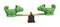 Rbwtoys New Outdoor Spring Rider Seesaw With Crocodile Face 2 Kids Seat, Playset For Kids RW-15256 200&times;50&times;90cm