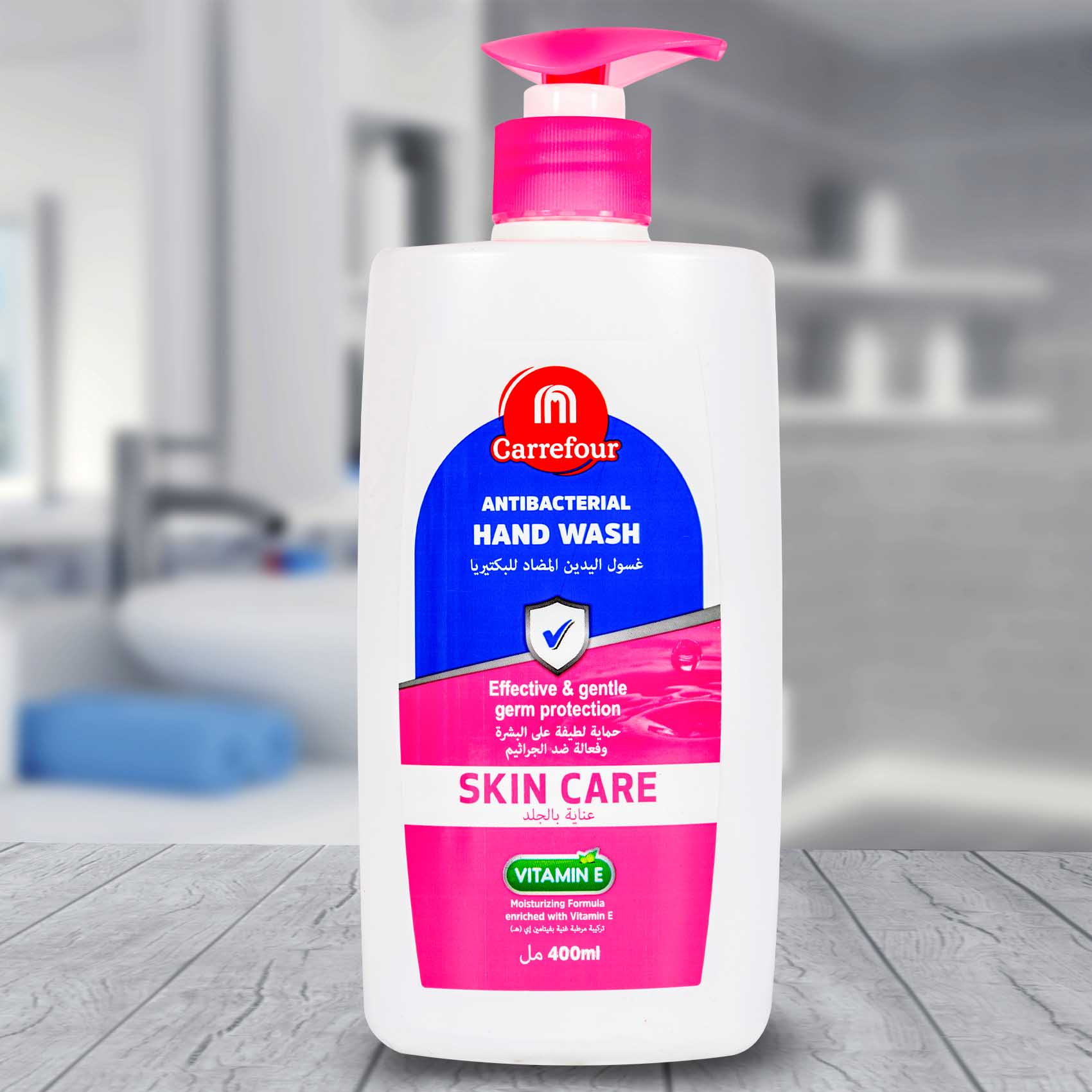 Carrefour Anti-Bacterial Handwash Skin Care Pink 400ml