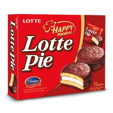 Lotte Chocolate Coated Pie With Marshmallow Filling 28g x12