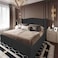 In House Al Dimashqi Linen Bed Frame - King - 200x180cm - Dark Gray