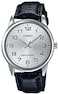 Casio - Men's Silver Dial Leather Band Watch - MTP-V001L-7B