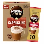 Buy Nescafe Gold Cappuccino Sweetened Coffee Mix 15.5g Pack of 10 in UAE