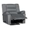 In House Velvet Rocking Recliner Chair - Grey - Nice 02