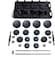 Sparnod Fitness 50kg Adjustable Dumbbell &amp; Barbell Weight Set Set with 4 Rods and 14 Plates - Dumbbells with Anti-slip Grip, Barbell rod &amp; Carry Case (SD-50)