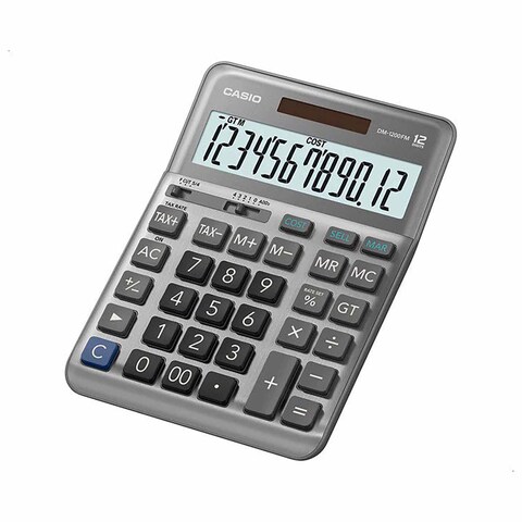 Casio Portable Mini Desk Calculator -12 Digit - DM-1200FM