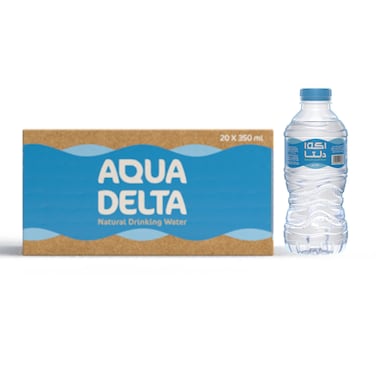 كرتونة مياه أكوا دلتا - 350 مللي - 20 قطعة