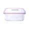 Glasslock Square Food Container Clear/Pink 2.6L