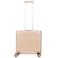 STARGOLD Luggage Bag TPC Hard Side Suitcase 360&deg; Rotational Wheels and Lockable System Travel Bag 18 Inch Champagne