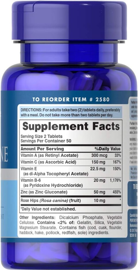 Puritan&#39;s Pride Zinc For Acne Mineral Supplement - 100&#39;s