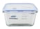 Mondex 900ml Square Glass Food Storage Container with Blue Lid CMN0241