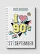 Lowha Spiral Notebook With 60 Sheets And Hard Paper Covers With I Love 90S Design, For Jotting Notes And Reminders, For Work, University, School