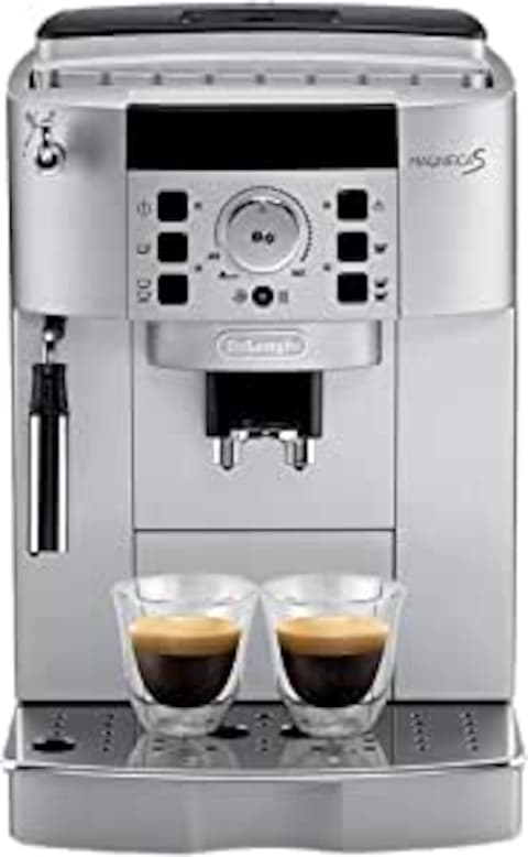 De&#39;Longhi Fully Automatic Bean To Cup Coffee Machine With Built in Grinder, One Touch Espresso Cappuccino Latte Machiato Maker, Italian design, Best for Home &amp; Office, ECAM22.110.SB, Silver