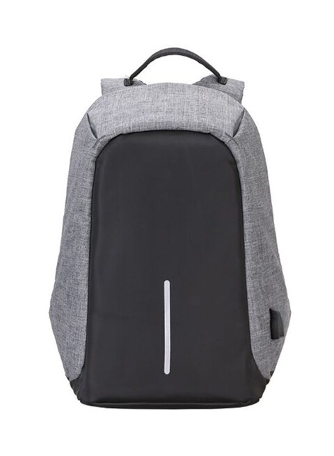 Generic Anti Theft Backpack With USB Charging Port Grey/Black