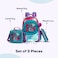 Eazy Kids - 17" School Bag Lunch Bag Pencil Case Set of 3 Mermaid Sea - Green