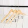 Lavish [ 3-Piece ] Wooden Hangers Coats Suit Garment Clothes Wardrobe Wood Hanger, With Clips