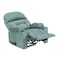 In House Velvet Classic Cinematic Recliner Chair With Cups Holder - Light Turquoise - NZ80