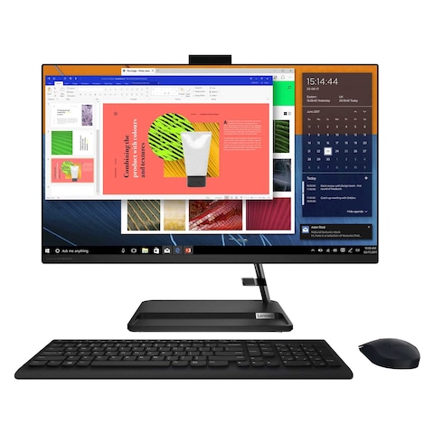 Lenovo IdeaCentre 24IAP7 All-In-One Desktop 3 With 23.8-Inch Display Core i5-1240P Processor 8GB RAM 512 SSD Integrated Intel Iris Xe Graphics Black