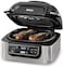 Nutri Ninja Foodi Ag 301 5 In 1 Indoor Electric Countertop Grill With 4 Quart Air Fryer, Roast, Bake, Dehydrate, And Cyclonic Grilling Technology, 1760 Watts, Silver