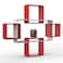 Exclusively Designed Engineered Wood Intersecting Decorative Living Room Wall Shelves (Set of 5)
