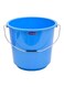 Cosmoplast 10-Liter Round Plastic Bucket With Steel Handle Blue