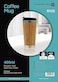 Royalford 400ml Coffee Mug- Rf11139 Double Wall Stainless Steel Mug With Bamboo Wood Outer Body Leak-Proof And Portable Design Suitable For Indoor And Outdoor Use Brown