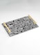 Lowha Decorative Acrylic Serving Tray With Gold Metal Handles And Group Shapes Design 20x30 cm