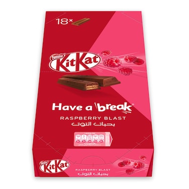 Nestle Kitkat 2 Finger Wafer With Raspberry Blast - 19.5 grams - 18 Pieces