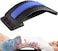 Generic Back Stretcher Lumbar Support Device, Multi-Level Lumbar Back Pain Relief Stretcher Spine Massager Lower Or Upper Back Stretcher Support Equipment Adjustable (Blue, Onesize)
