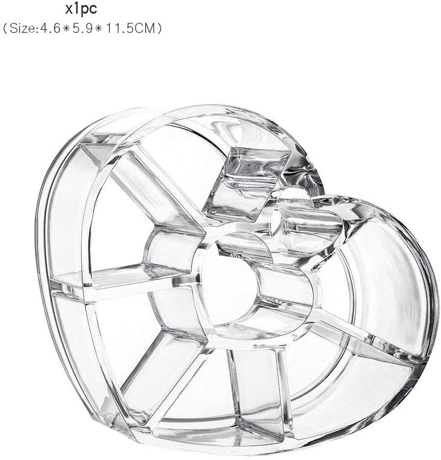 Generic Heart Shape Acrylic Makeup Clear Acrylic Cosmetic Organizer