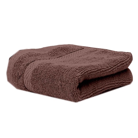 SIL FACE TOWEL BROWN 13X13