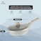 LIFE SMILE Detachable Handle Deep Frying Pan With Lid - Multi Layer Granite Coating Fry Pan   Heat-Resistant Handle Hanging Loop   Microwave Safe (24 CM(2.4 Liters))
