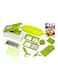 Generic 11-Piece Fruit And Vegetable Chopper And Slicer Set White/Green