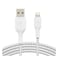 Belkin Braided USB to Lightning Charging Cable, White, 2m