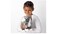Soft toy, cat grey/white