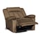In House Velvet Rocking &amp; Rotating Recliner Chair - Light Brown - AB05
