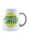 muGGyz Printed Ceramic Coffee Mug White