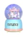ZK Simple Design Romance Snow Crystal Ball Music Box Gift Transparent Round Ball Dream Blue